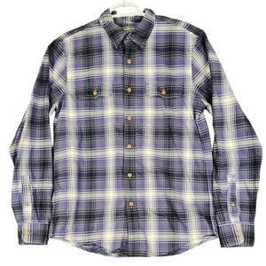 LL Bean Signature Mens Plaid Flannel Shirt Button Up Long‎ Sleeve Medium